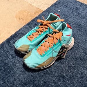 Nike Turquoise and Orange Gore-Tex Sneakers